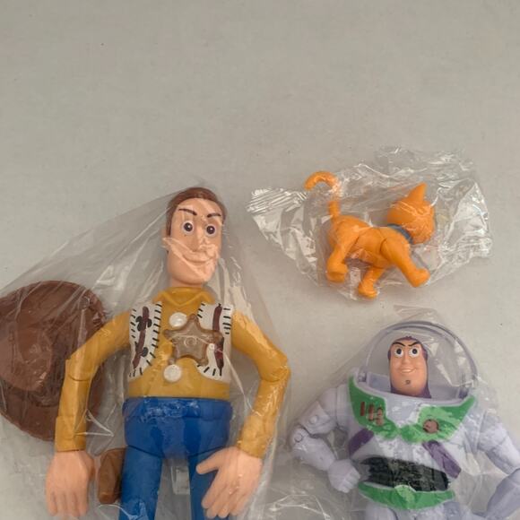 Disney Pixar Toy Story Action Figures Lot of 3 Woody Buzz Lightyear Cat - Picture 7 of 10